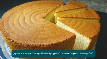 ثلاث بيضات.. خطوات سهلة لتحضير كيكة اسفنجية هشة وطعم لا يقاوم